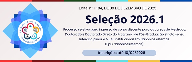 Processo seletivo do Programa de Pós-Graduação em Nanobiossistemas (PpG Nanobiossistemas)